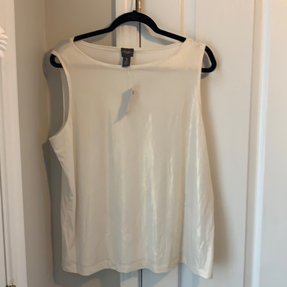 Chicos shimmery goldish sleeveless top size 3 NWT - Picture 1 of 6